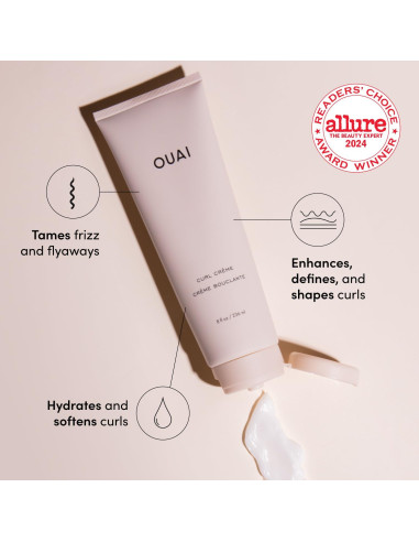 Crema Definidora de Rizos OUAI 226.8 g - Hidratante y Brillante