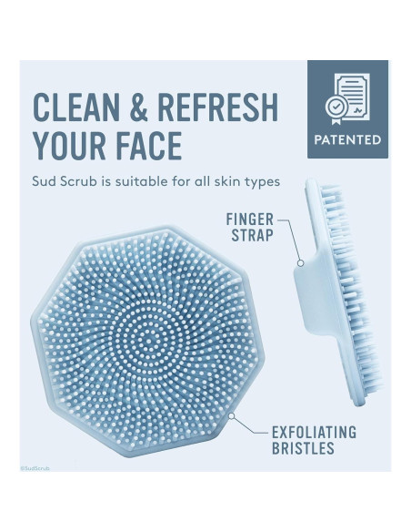 Exfoliador Facial Sud Scrub Antimicrobiano Silicona Azul 1 Paquete Exfoliador Facial Sud Scrub Antimicrobiano Silicona Azul 1 Paquete
