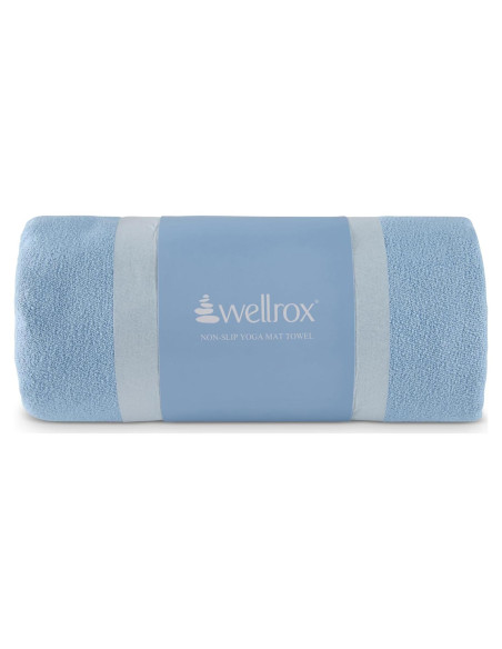 Toalla de Yoga Antideslizante Wellrox 187x66 cm Azul Microfibra Toalla de Yoga Antideslizante Wellrox 187x66 cm Azul Microfibra