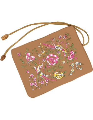Organizador de Joyería de Seda Marrón Lidwot - Bolsa Plegable