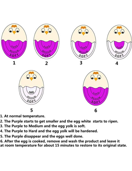 Temporizador de Huevos TOFOREVO Color Púrpura 2pcs Temporizador de Huevos TOFOREVO Color Púrpura 2pcs