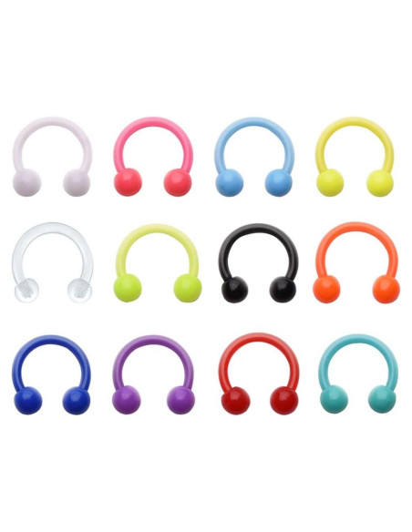 Aros de Nariz Hipoalergénicos D.Bella 12Pcs 8mm Mix Color Aros de Nariz Hipoalergénicos D.Bella 12Pcs 8mm Mix Color