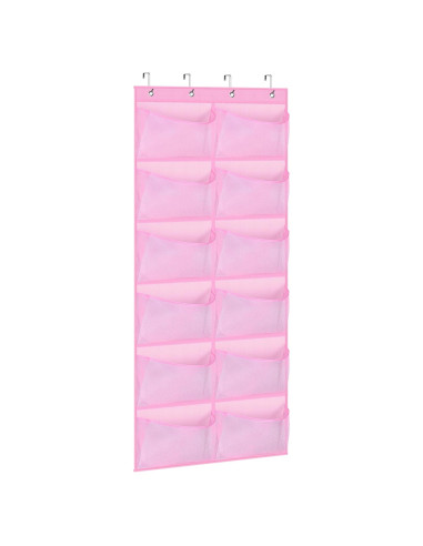 Organizador de Zapatos Colgante KIMBORA Rosa 12 Bolsillos