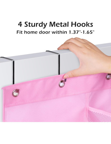 Organizador de Zapatos Colgante KIMBORA Rosa 12 Bolsillos