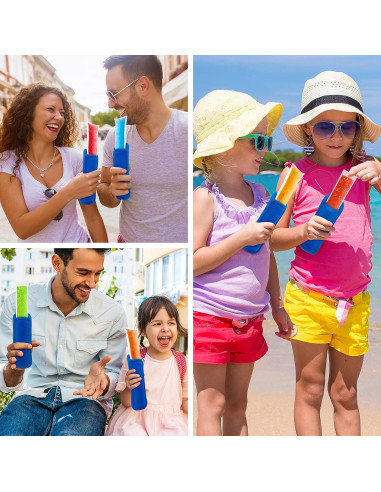Paquete de 6 Fundas Reutilizables para Paletas Heladas BIDFUL