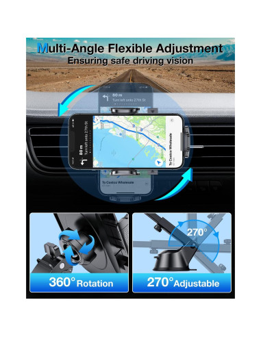 Soporte para Teléfono de Auto HTU Universal Negro 2024