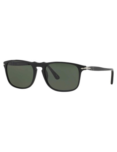 Gafas de sol cuadradas Persol PO3059S negras con lentes verdes