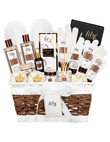 Canasta de Regalo Spa para Mujeres LILY ROY - 18 Pcs Cuidado Personal Canasta de Regalo Spa para Mujeres LILY ROY - 18 Pcs Cuidado Personal