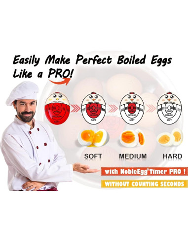 Temporizador de Huevos NobleEgg Pro - Sin BPA, Cambia de Color
