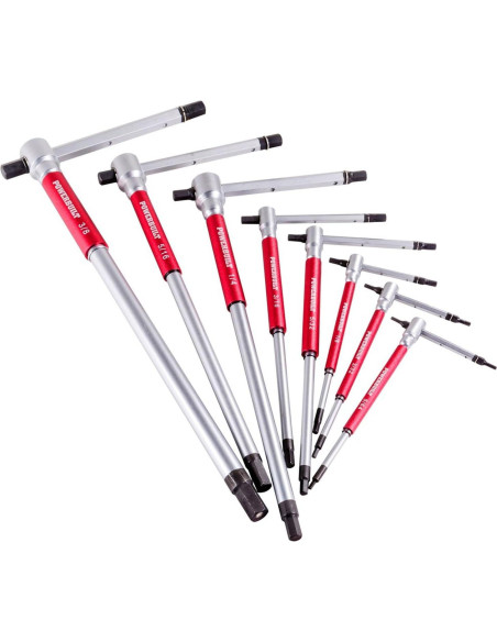 Juego de Llaves Allen T-Handle 8 Piezas Powerbuilt SAE Juego de Llaves Allen T-Handle 8 Piezas Powerbuilt SAE