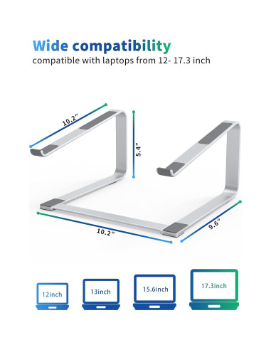 Soporte para Laptop Soundance LLS1 Ergonómico Plata 12-17.3"