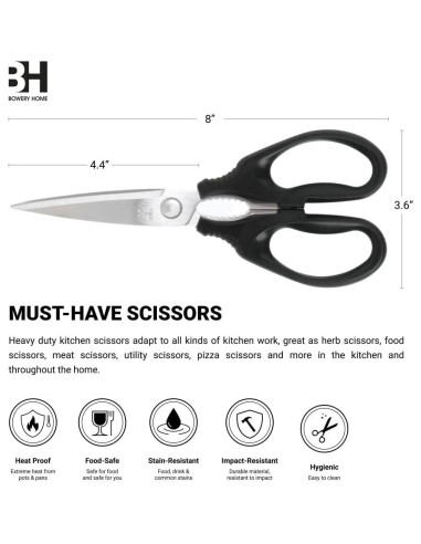 Tijeras de Cocina BH Bowery Home 20.32 cm Acero Inoxidable