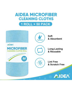 Paños de Microfibra AIDEA 50PK Reutilizables 29.2x29.2cm 2