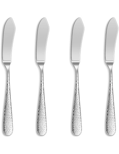 Set de 4 Cuchillos para Mantequilla KEAWELL 18/10 Martillado