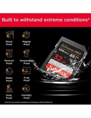 Tarjeta de Memoria SanDisk 32GB Extreme PRO UHS-I 4K UHD