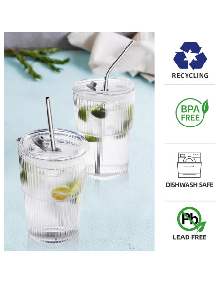 Juego de 2 Vasos de Acrílico RÉALWAY 16 Oz Reutilizables Juego de 2 Vasos de Acrílico RÉALWAY 16 Oz Reutilizables