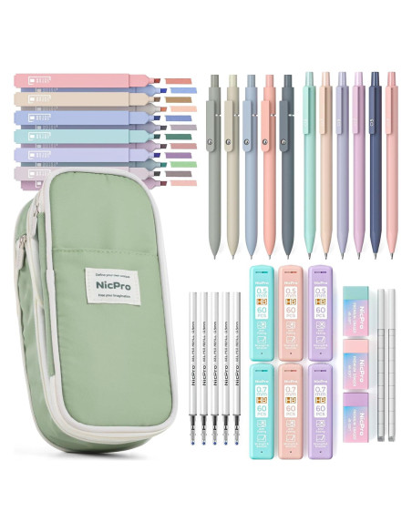 Conjunto de Papelería Nicpro 39 PCS con Estuche Expandible Conjunto de Papelería Nicpro 39 PCS con Estuche Expandible