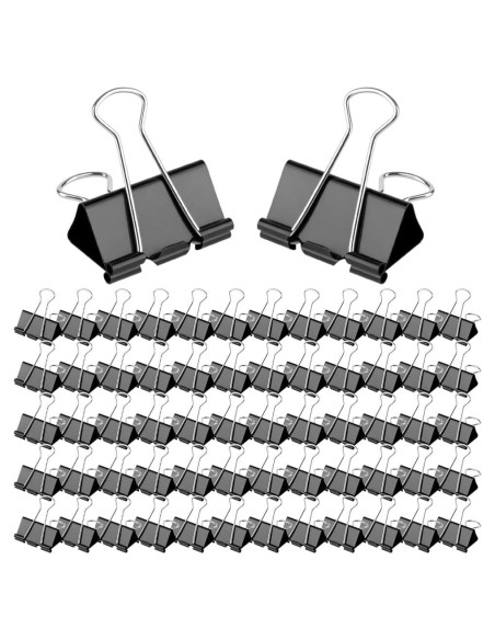 60 Clips de Carpeta Grandes WinJiaYao 4.06 cm Negro 60 Clips de Carpeta Grandes WinJiaYao 4.06 cm Negro
