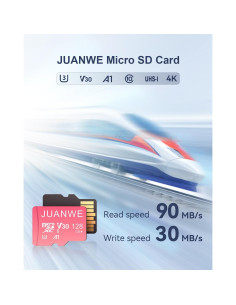 Tarjeta Micro SD 128GB JUANWE U3 V30 A1 Paquete de 2 2