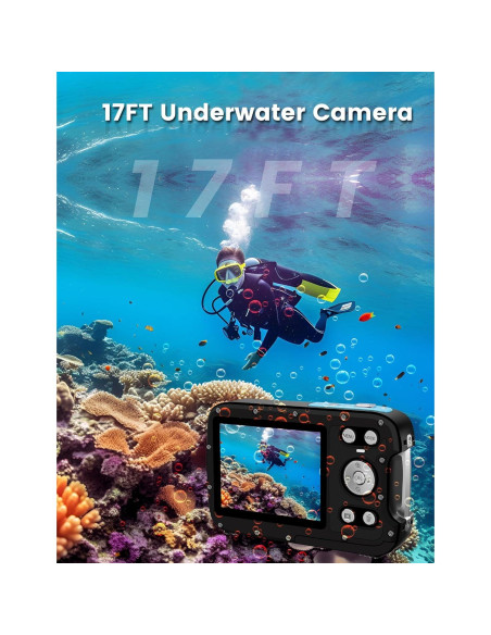 Cámara Submarina YEEIN 4K 48MP Doble Pantalla Impermeable Cámara Submarina YEEIN 4K 48MP Doble Pantalla Impermeable