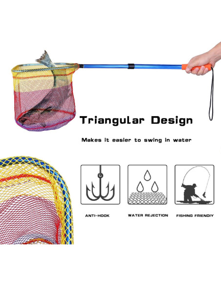 Red de Pesca Telescópica Plusinno para Niños - 30.99x27.43cm Red de Pesca Telescópica Plusinno para Niños - 30.99x27.43cm