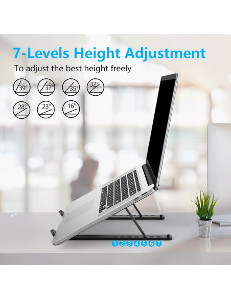 Soporte de Laptop Tonmom 103S Ajustable y Plegable 10-15.6" Soporte de Laptop Tonmom 103S Ajustable y Plegable 10-15.6"