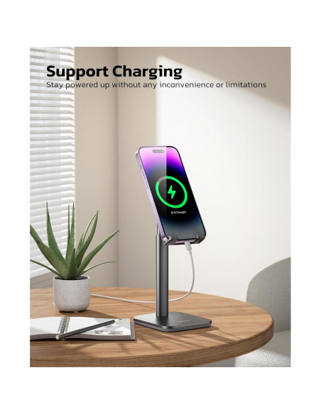 Soporte para Teléfono Nulaxy T1 Ajustable Altura y Ángulo Soporte para Teléfono Nulaxy T1 Ajustable Altura y Ángulo