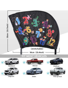 Sombrillas para Ventanas de Auto MOVINPE - Paquete de 2, Protección UV 2