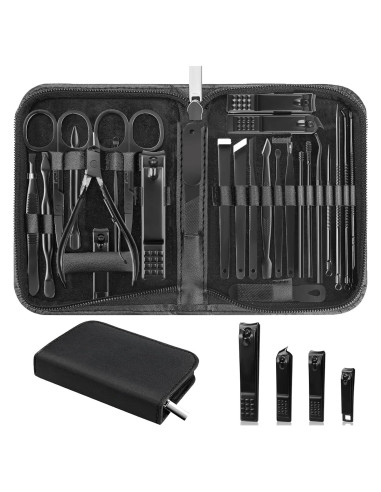 Set de Manicura y Pedicura Luck Around 26 Piezas Acero Inoxidable
