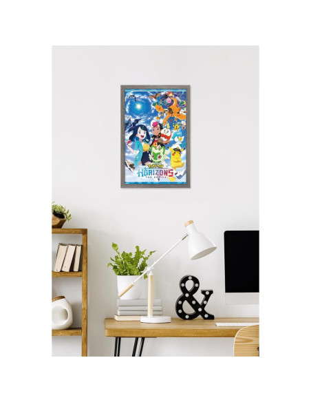 Póster enmarcado Pokémon Horizons Trends International 56.9x37.3 cm Póster enmarcado Pokémon Horizons Trends International 56.9x37.3 cm