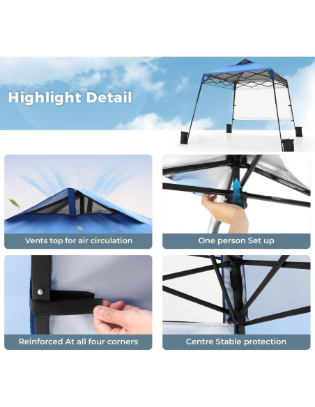 Carpa Plegable GREEN PARTY 2,44x2,44 m con Techo Ventilado Carpa Plegable GREEN PARTY 2,44x2,44 m con Techo Ventilado