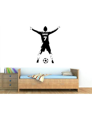 Calcomanía de Pared Personalizada The Decal Hub Fútbol 43x58cm