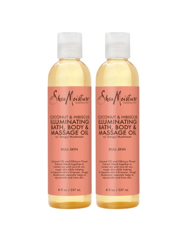SheaMoisture Aceite de Baño y Masaje Coco e Hibisco 2x236.6ml
