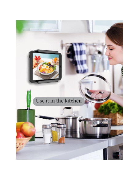 Soporte de Pared Universal para Tabletas y Teléfonos - Negro Soporte de Pared Universal para Tabletas y Teléfonos - Negro