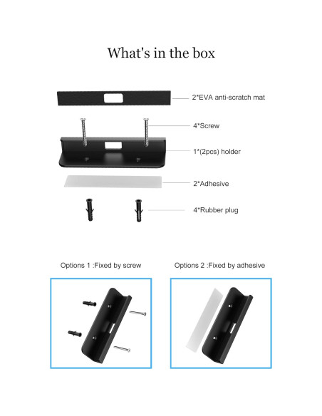 Soporte de Pared Universal para Tabletas y Teléfonos - Negro Soporte de Pared Universal para Tabletas y Teléfonos - Negro