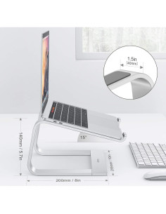 Soporte para Laptop OMOTON TM-L2 Plata, Aluminio 11-16" 2