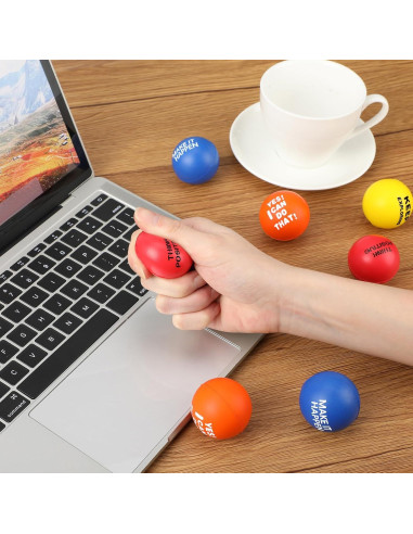 Chivao 40 Pelotas de Estrés Coloridas de Espuma Motivacionales