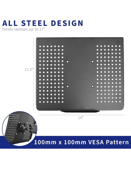 Soporte para Laptop VIVO STAND-LAP2 hasta 43 cm Negro Soporte para Laptop VIVO STAND-LAP2 hasta 43 cm Negro