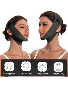 Correa para Barbilla Nackiy - Reutilizable, Ajustable, Negro 2