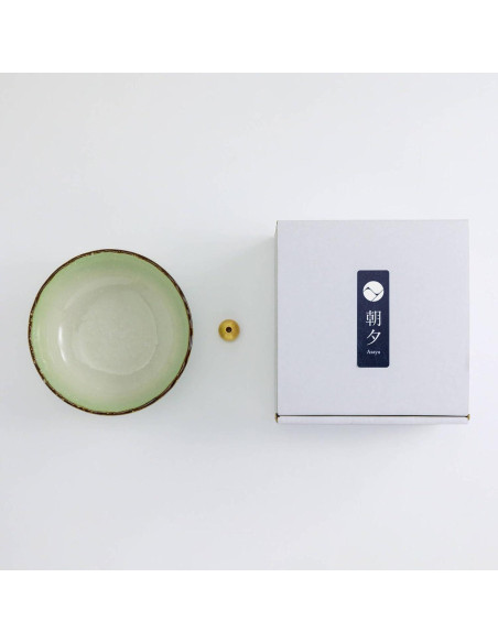 Soporte de Incienso Cerámica Asayu Japonés Loto Verde Claro 10.5cm Soporte de Incienso Cerámica Asayu Japonés Loto Verde Claro 10.5cm