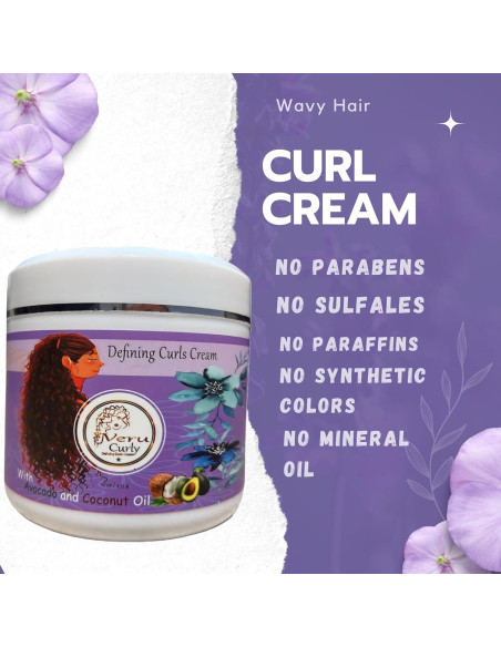 Crema Definidora de Rizos VeruCurly 473ml - Hidratante y Suave Crema Definidora de Rizos VeruCurly 473ml - Hidratante y Suave