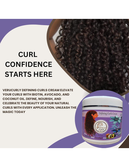 Crema Definidora de Rizos VeruCurly 473ml - Hidratante y Suave Crema Definidora de Rizos VeruCurly 473ml - Hidratante y Suave
