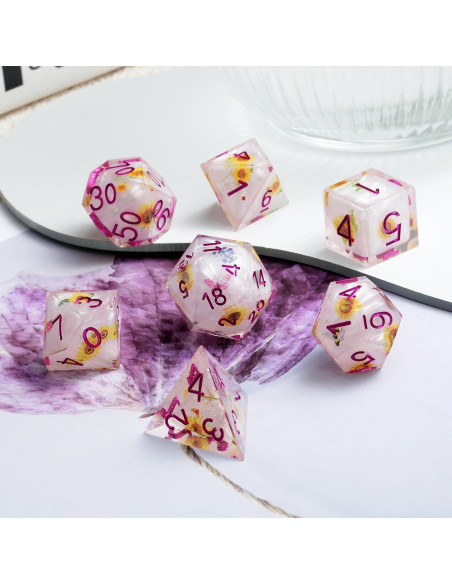 Juego de Dados DND DNDND Resina Hechos a Mano con Estuche Juego de Dados DND DNDND Resina Hechos a Mano con Estuche