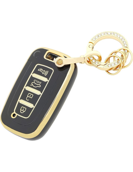 Funda de Llavero TPU para Hyundai y Kia - Color Negro Funda de Llavero TPU para Hyundai y Kia - Color Negro