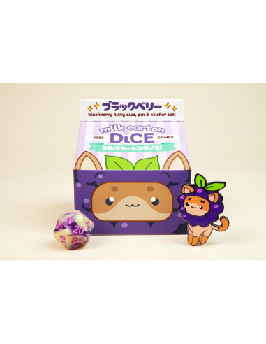 Juego de Dados Kawaii BlackBerry - Dados de Frutas para DND