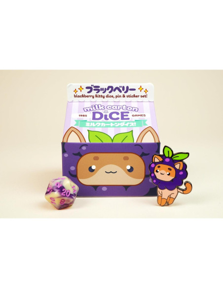Juego de Dados Kawaii BlackBerry - Dados de Frutas para DND Juego de Dados Kawaii BlackBerry - Dados de Frutas para DND