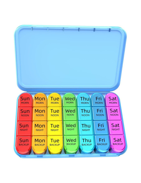 Organizador Semanal de Pastillas Odaro 4 Veces al Día - Estuche Azul Organizador Semanal de Pastillas Odaro 4 Veces al Día - Estuche Azul