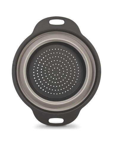 Colador Plegable Glad 2L - Drenaje para Pasta y Verduras Gris