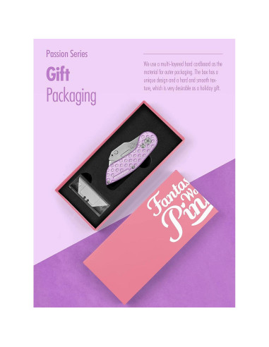 Cuchillo Utilitario Plegable FantastiCAR Morado con 5 Cuchillas