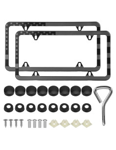 Marcos de Placas de Licencia Aluminio PBPAO con Bandera Americana